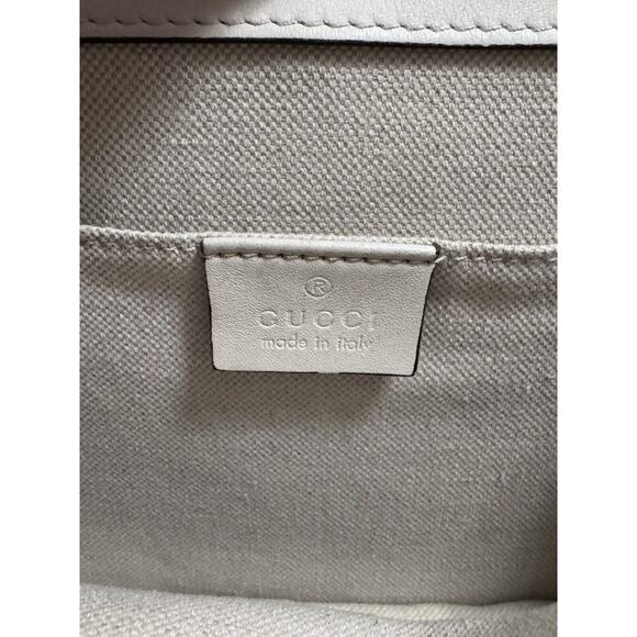 Calfskin Bamboo Web Medium Dionysus Top Handle Bag White Blue Hibiscus Red - Picture 13 of 16